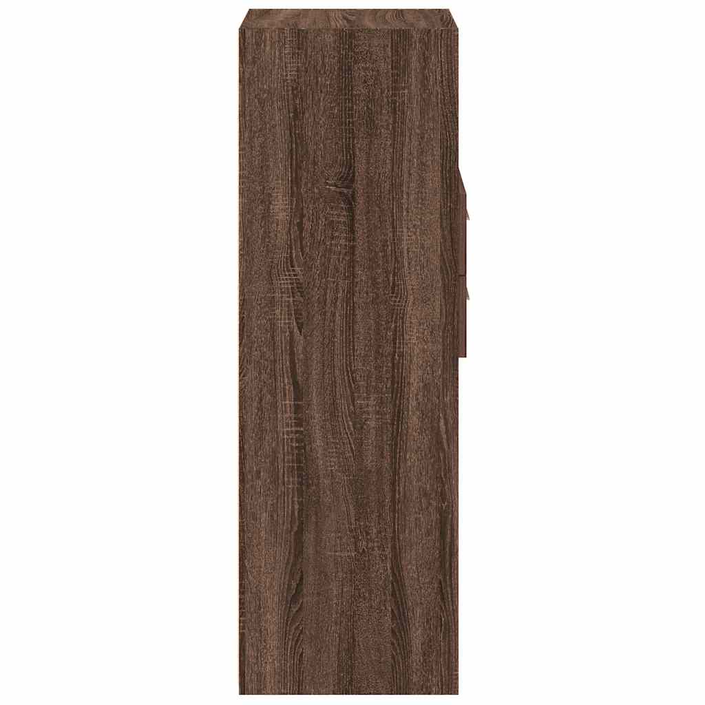 Highboard Braun Eichen-Optik 40x42,5x124 cm Holzwerkstoff